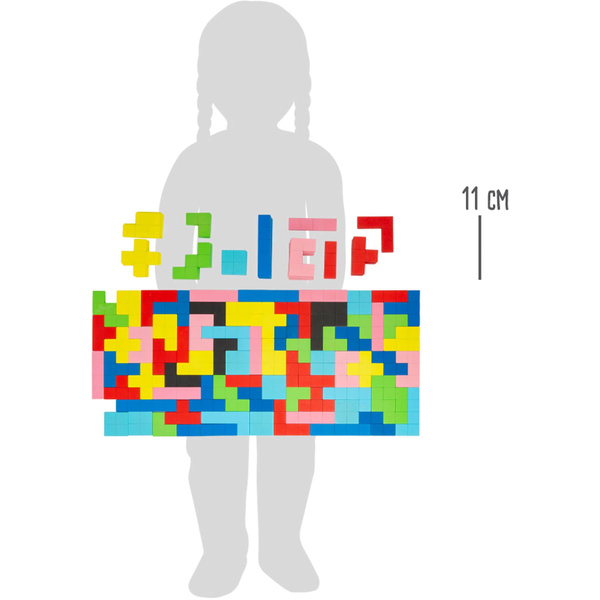 TETRIS układanka logiczna drewniane puzzle 114 części