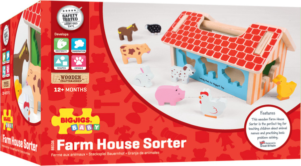 Drewniany Domek i Sorter  - Farma ze Zwierzątkami
