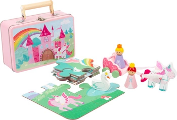 JEDNOROŻEC i PUZZLE w walizeczce KSIĘŻNICZKI 18 części