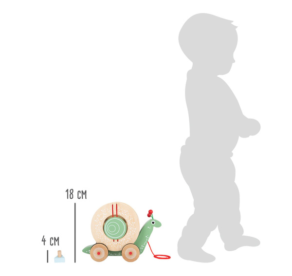 ŚLIMAK do CIĄGNIĘCIA i SORTER 2w1 drewno pastelowy