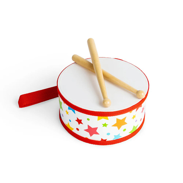 Instrument Bębenek dla dzieci w gwiazdki o średnicy 15 cm