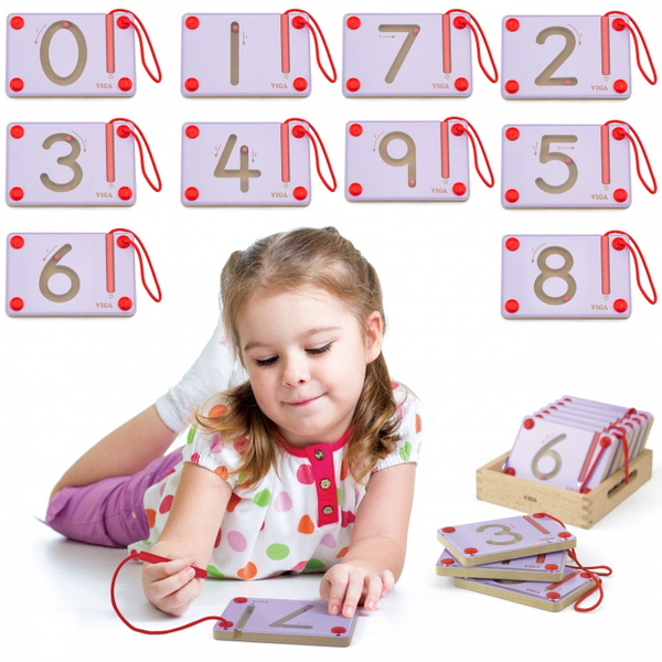 Tabliczki Magnetyczne Nauka Pisania Cyferki Montessori