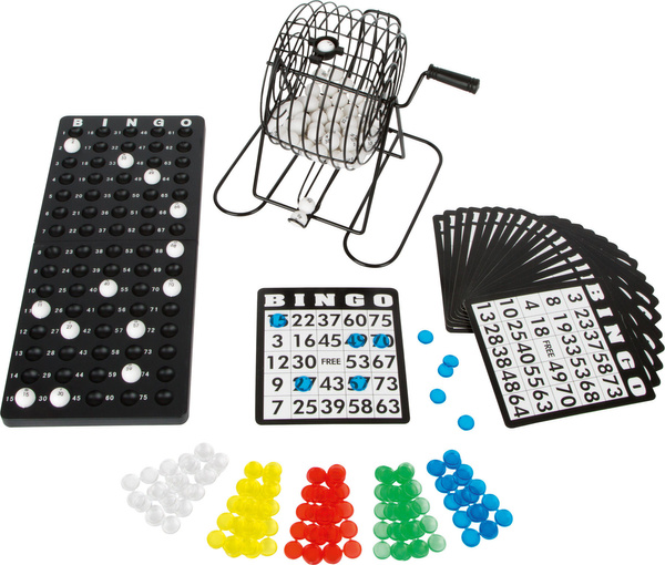 GRA BINGO Klasyczna Rodzinna – Metalowy Bęben + 75 Kulek i Karty