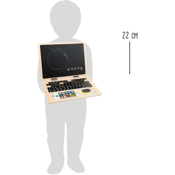 Drewniana zabawka Laptop i Smartfon z magnetycznymi literkami i cyferkami