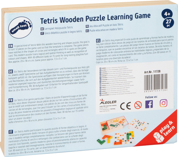 Układanka logiczna TETRIS w skrzyneczce 27 elementów