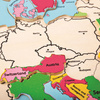 PUZZLE EDUKACYJNE Dla Dzieci Drewniana Układanka z Krajami EUROPY 25 części