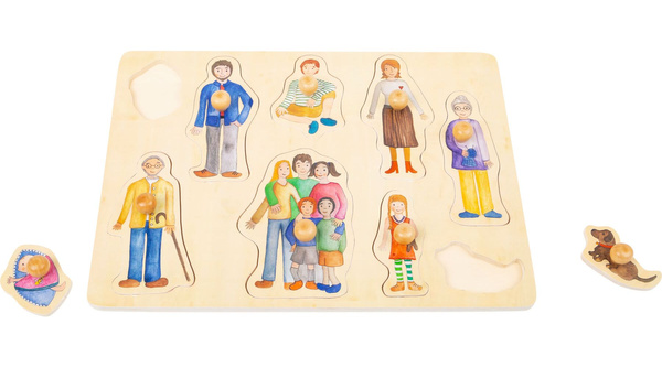 PUZZLE układanka drewniana RODZINA OSOBY 9 części