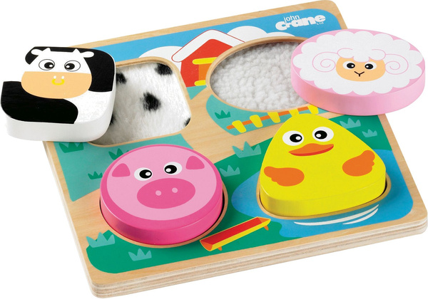 Sensoryczne Puzzle dotykowe ze Zwierzątkami ciekawe faktury