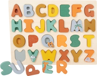 Układanka drewniana puzzle ABC Litery 26 elementów
