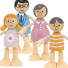 Drewniane Lalki Rodzina Lalek Zestaw Figurki do domku