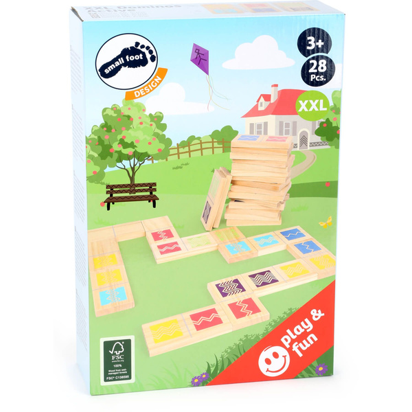 Gra Domino zestaw XXL 28 Klocków z woreczkiem