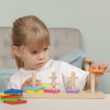 Drewniane klocki z sorterem kształtów Montessori