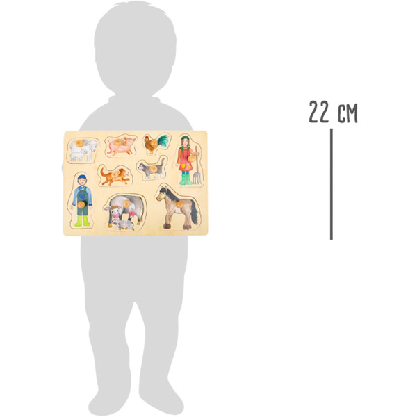 PUZZLE układanka drewno ZWIERZĘTA NA WSI 9 części