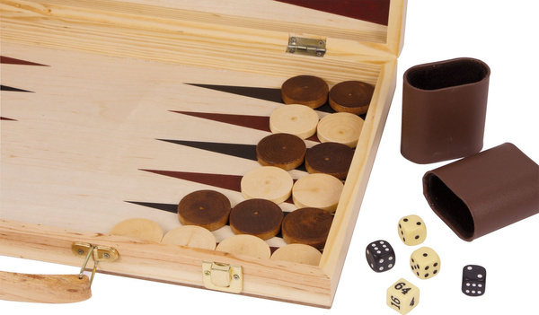Duży drewniany Zestaw Gier w walizce szachy warcaby backgammon