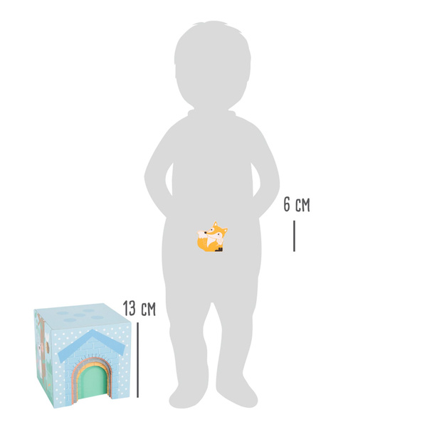 PIRAMIDKA pastelowa ZWIERZĄTKA 5 kostek aż 55 cm 