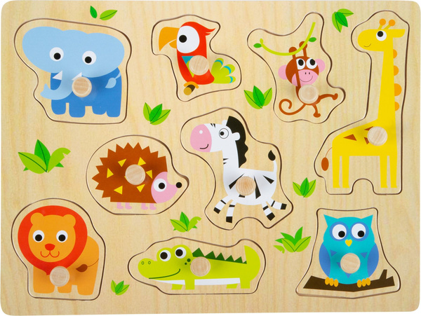 PUZZLE drewniane układanka ZWIERZĘTA W ZOO