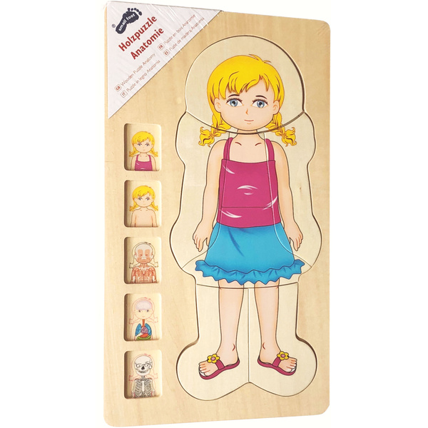 PUZZLE edukacyjne ANATOMIA ciała DZIEWCZYNKA