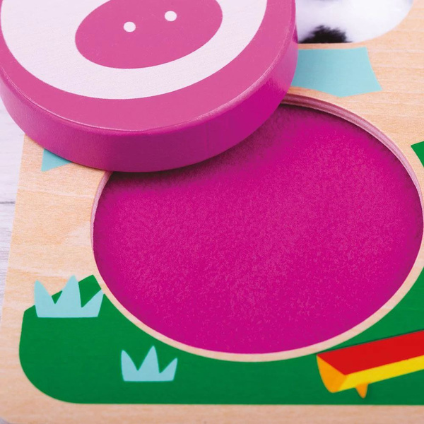 Sensoryczne Puzzle dotykowe ze Zwierzątkami ciekawe faktury