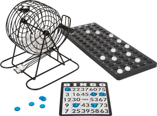 Gra towarzyska rodzinna BINGO metalowy bęben LOTTO