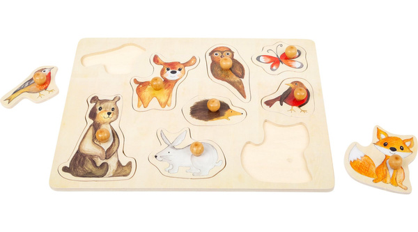 PUZZLE drewniane ZWIERZĄTKA LEŚNE układanka 9 części