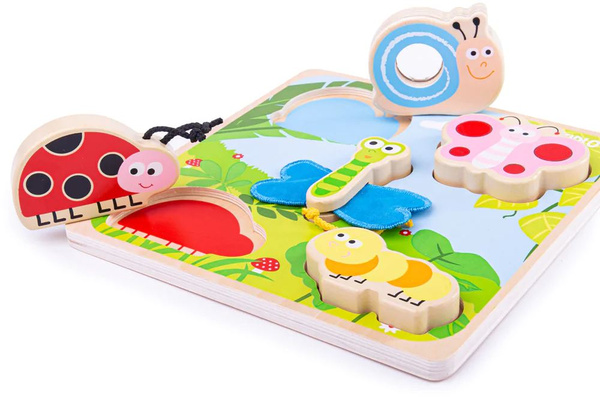 Sensoryczne Puzzle dotykowe z Owadami ciekawe faktury