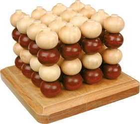 KÓŁKO i KRZYŻYK w 3D gra TIC TAC TOE drewniana