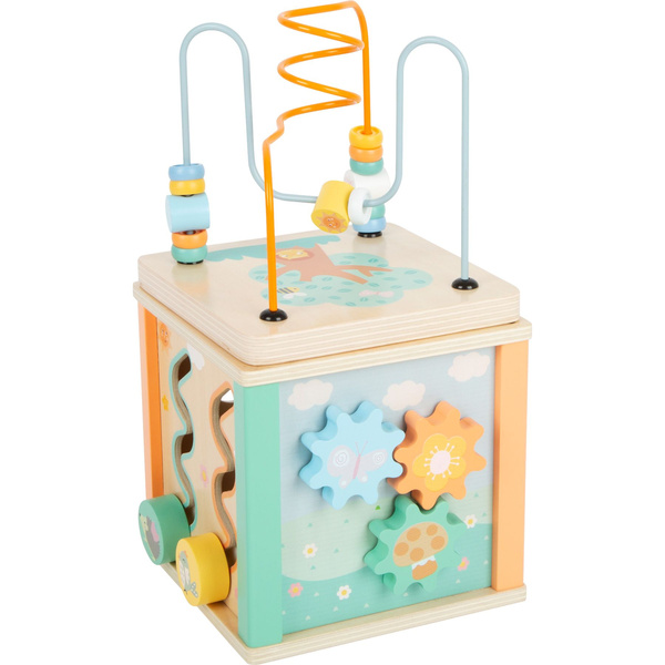 KOSTKA EDUKACYJNA pętla labirynt 5w1 PASTELOWA
