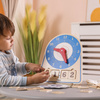 Drewniany Zegar Nauka Zegara  Czasu Montessori