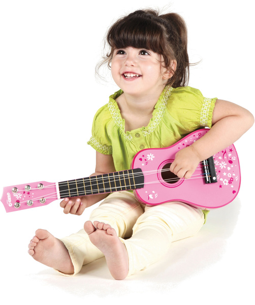 Klasyczna Gitara dla dzieci Różowa drewniana 53 cm