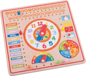 Tablica angielska Ustaw Kalendarz Pogodę Czas Dni Tygodnia