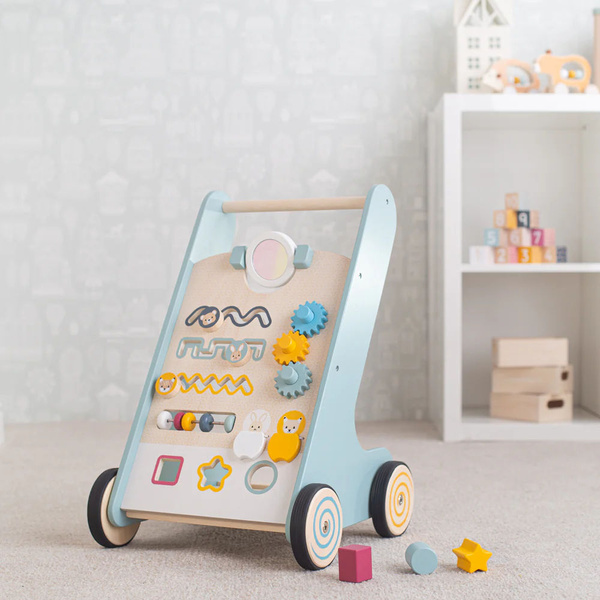CHODZIK Drewniany Pchacz Edukacyjny Zabawka Dla Malucha 12m+