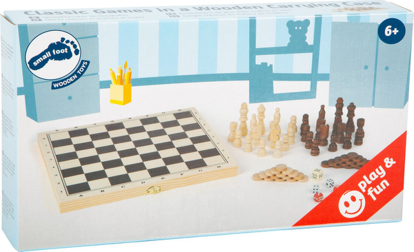ZESTAW GIER szachy warcaby backgammon drewniane