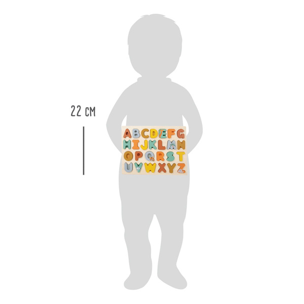 Układanka drewniana puzzle ABC Litery 26 elementów