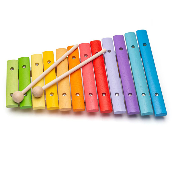 Drewniane duże Cymbałki ksylofon zabawka 33 cm