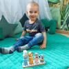 Drewniana Układanka Edukacyjna ze Zwierzątkami Montessori