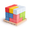 KOSTKA gra logiczna TETRIS 3D drewniana łamigłówka