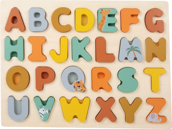 Układanka drewniana puzzle ABC Litery 26 elementów