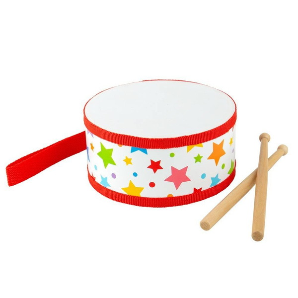 Instrument Bębenek dla dzieci w gwiazdki o średnicy 15 cm