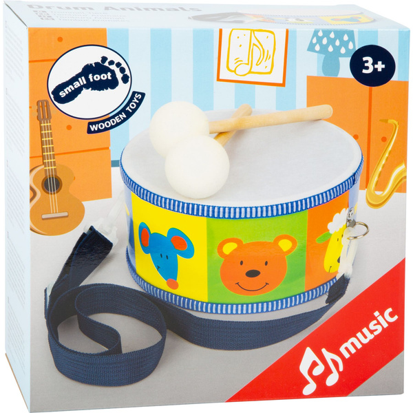 Bębenek dla dzieci instrument ze Zwierzątkami średnica 20 cm