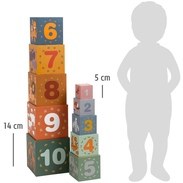 PIRAMIDKA 10 KOSTEK safari i CYFRY Wieża aż 96cm! 