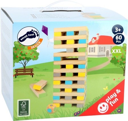 WIELKA JENGA 70 cm klocki drewniane XXL 60 elem.