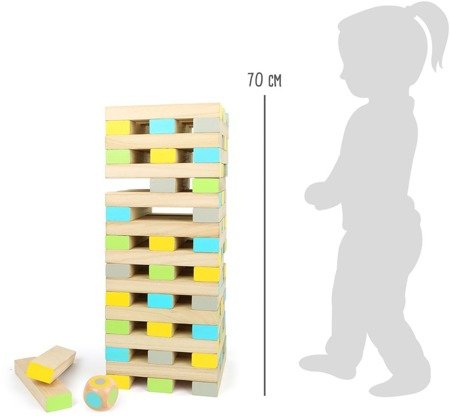 WIELKA JENGA 70 cm klocki drewniane XXL 60 elem.